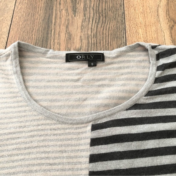 ORLY Striped Long sleeve Tops Size-S - Picture 3 of 7